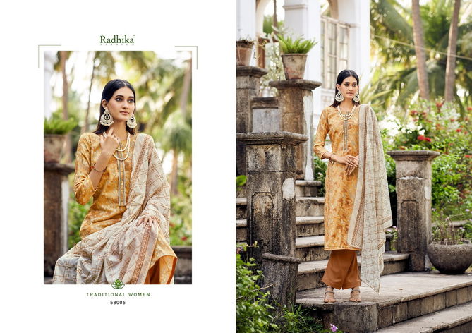 Azara Blossom 13 By Radhika Printed Cotton Dress Material Catalog